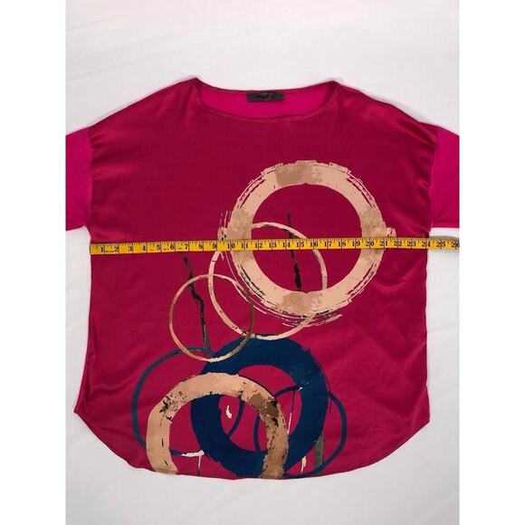 Women’s Long Sleeve Silky knit top Pink Made In Italy Size XXL Paquito - Picture 5 of 8